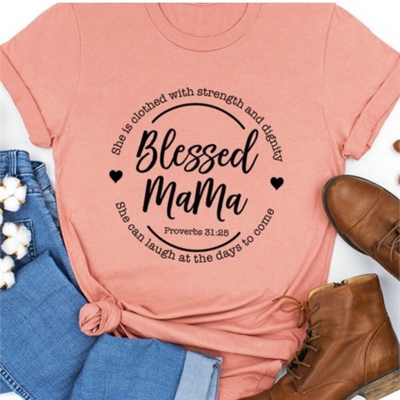LAST ONE: BELLA CANVAS T-shirt - Blessed mama women’s soft comfortable T-shirt - Picture 6 of 6